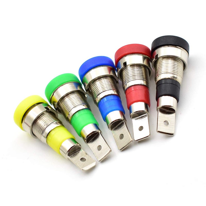 zhenyu 10Pcs 4mm Banana Jack Socket Female Adapter Panel Mount Binding Post for 4mm Banana Plug Connectors - Image 3